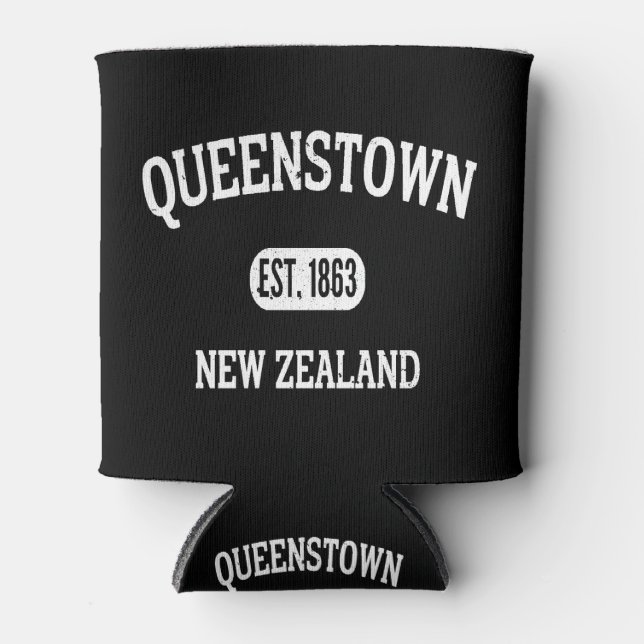 Porta-lata Queens Town Newzealand Vintage (Frente)