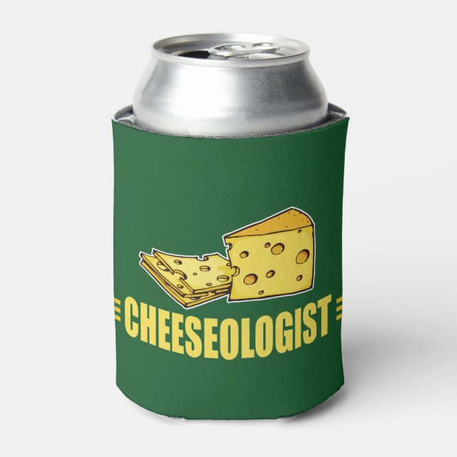 Porta-lata Queijo engraçado Cheeseologista Cheesehead (Can Front)