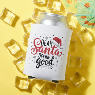 Porta-lata Querido Papai Noel Defina Bom Natal Família Xmas C