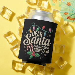 Porta-lata Querido Papai Noel Deixe Seu Cartão De Crédito Nat