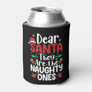 Porta-lata Querido Papai Noel Eles São Uns Malvados Natal Cor