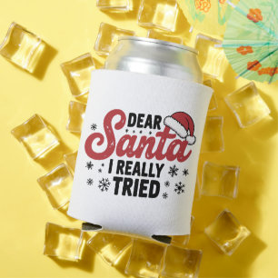 Porta-lata Querido Papai Noel Eu Realmente Tentei Natal Famíl