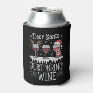 Porta-lata Querido Papai Noel Traga Apenas Vinho Festa de Beb
