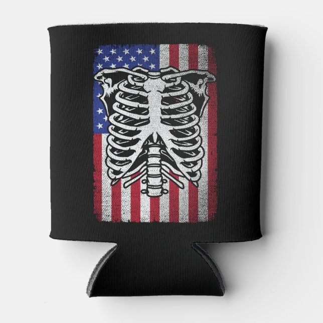 Porta-lata Radiologia Tech EUA American Flag Rad Tech (Frente)