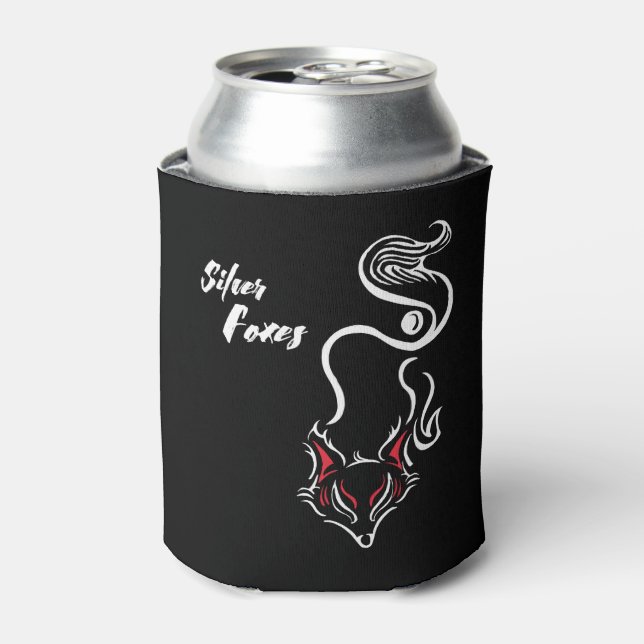 Porta-lata Raparigas Prateadas Stubby Holder (Can Front)