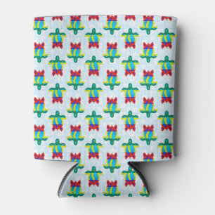 Porta-lata Rasta Island Colors Tribal Turtle Floral