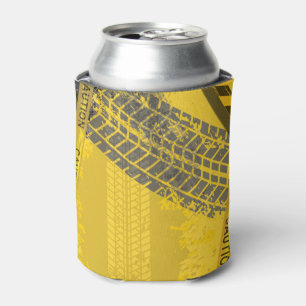 Porta-lata Rastreio amarelo-vestígio de pneus cautela negra