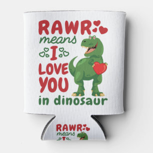 Porta-lata Rawr Quer Dizer Que Te Amo No Dinossauro