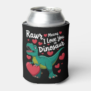 Porta-lata Rawr Significa Que Eu Te Amo Em Dinossauro T Rex D