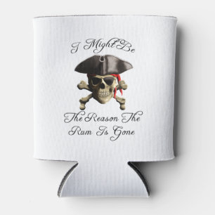 Porta-lata Razão Pela Qual O Rum Se Foi Para O Crânio Pirata