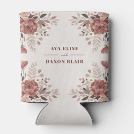Porta-lata Recepção de casamento Floral Rosa Dusty
