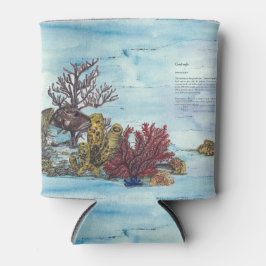 Porta-lata Recife De Coral Submarino Colorido, Pintado