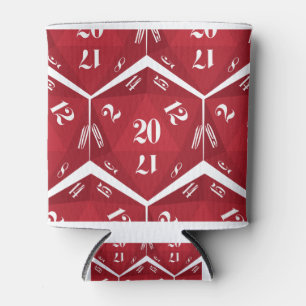 Porta-lata Red-20-Sided-Dice-Pattern