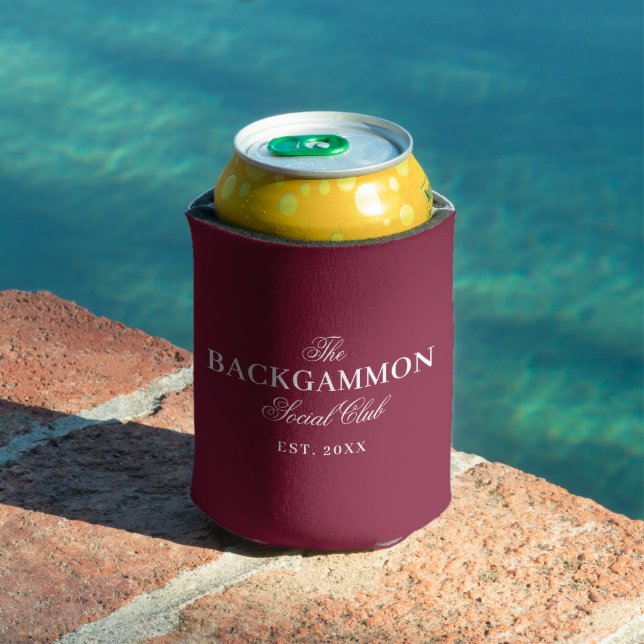 Porta-lata Red do Backgammon Social Club (Piscina in situ)
