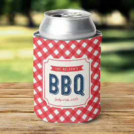 Porta-lata Red Gingham e Blue Summer CHURRASCO