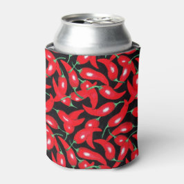Porta-lata Red Hot Chili em Fundo Negro