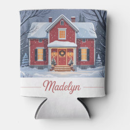 Porta-lata Red House Snow Can Sleeve
