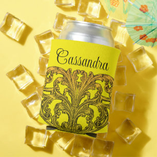 Porta-lata Redemoinho Vintage Gradiente Dourado Personalizado