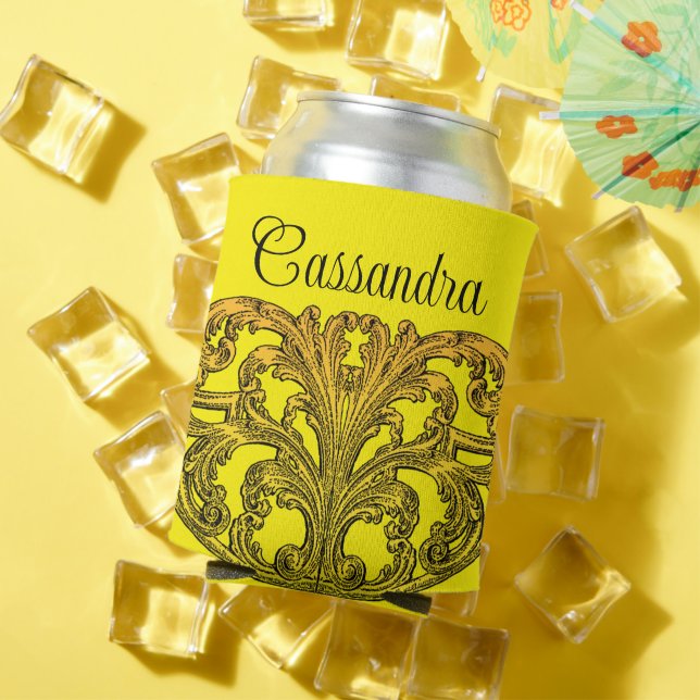 Porta-lata Redemoinho Vintage Gradiente Dourado Personalizado (Verão in situ)