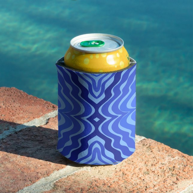 Porta-lata Refletor Blue Waves Moderna Design abstrato (Piscina in situ)