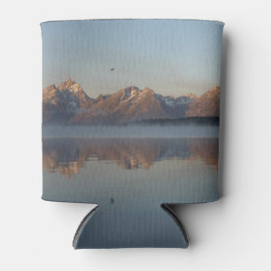 Porta-lata Reflexão sobre Jackson Lake Dam em Grand Teton Par