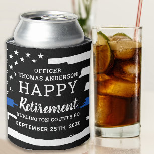 Porta-lata Reforma Policial Personalizada Uma Linha Azul Fino