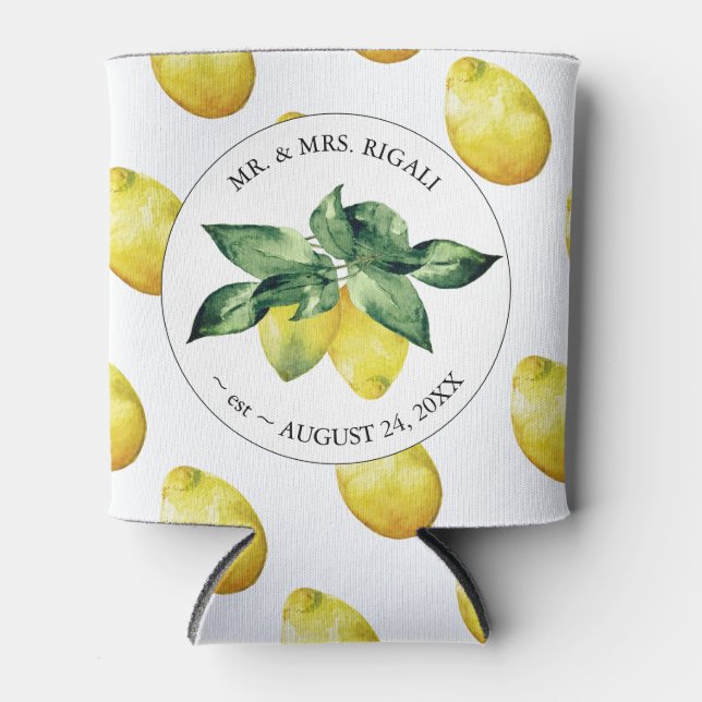 Porta-lata Refrigeração Personalizada De Casamento De Limão (Frente)