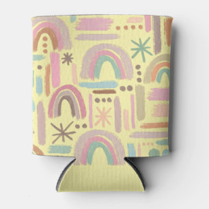 Porta-lata Refrigerador de Bebidas Arco-íris Retro Boho