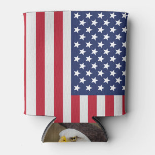Porta-lata Refrigerador de Bebidas USA Flag - Águia Americana