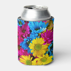 Porta-lata refrigerador de bebidas vermelho, azul e amarelo