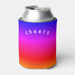 Porta-lata Refrigerador de Cores de Arco-íris com Texto - Che