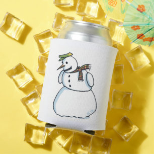 Porta-lata Refrigerador de lata de boneco de neve