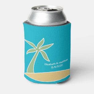 Porta-lata Refrigerador tropical do favor do casamento da