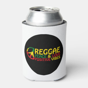 Porta-lata Reggae Music com citações positivas