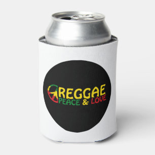Porta-lata Reggage art com palavras positivas Peace and Love