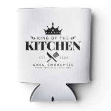 Rei da Cozinha Foodie Men Personalizado Branco