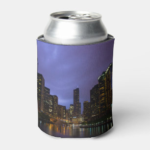 Porta-lata Relâmpago sobre o rio Chicago
