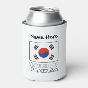 Porta-lata Rep. da Coreia do Sul Bandeira Sul-Coreana Persona