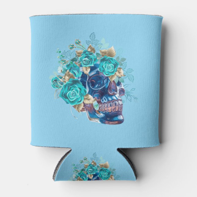 Porta-lata Requiem Flor Azul (Frente)