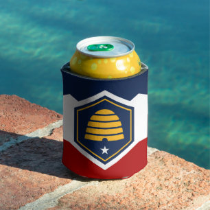 Porta-lata Resfriador de lata com a nova bandeira do estado d