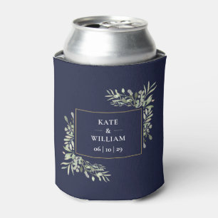 Porta-lata Resfriador de Lata de Folhagem para Casamento Azul