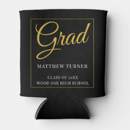 Porta-lata Resfriador de Lata de Graduação Preto Dourado Marc