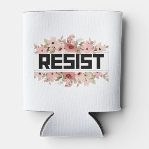 Porta-lata RESIST: Protesto Político Anti-Trump Floral