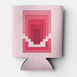 Porta-lata Retângulo Abstrato em Vermelho