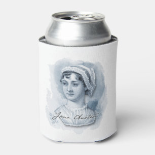 Porta-lata Retrato e assinatura de Jane Austen