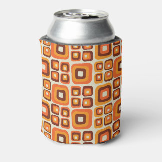 Porta-lata Retrô Anos 70 Meados do Século Laranja e Marrom Ge