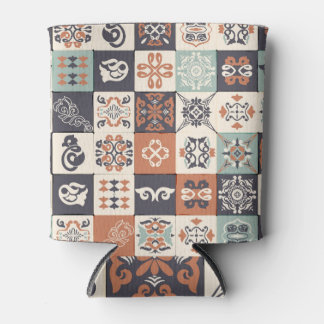 Porta-lata Retro Azulejos: Padrão de Azulejo de Lisboa