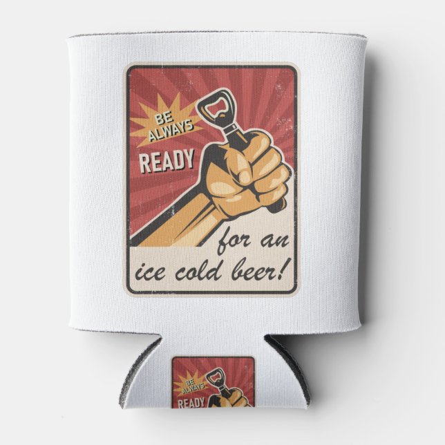 Porta-lata Retro Beer USSR УССР Soviet Propaganda Style (Frente)