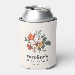 Porta-lata Retro Boêmio Floral Nouveau Chuveiro Nupcial Perso