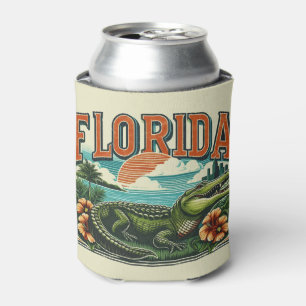 Porta-lata Retro Florida Alligator